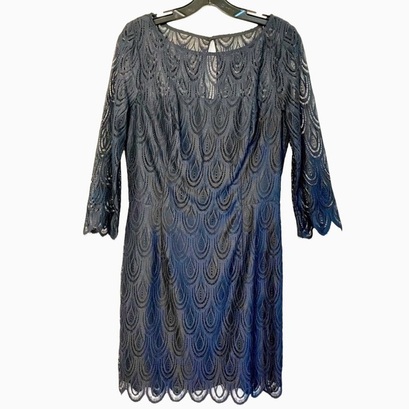Lilly Pulitzer Hera Black Lace Sheath Dress Size 8 Cocktail - Picture 2 of 11